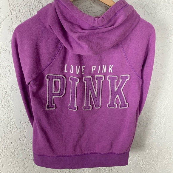 PINK Victoria's Secret Tops - VS PINK Zip Up “PINK” Logo Hoodie